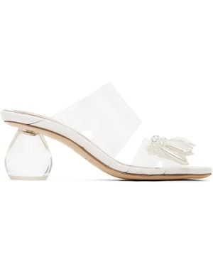 Simone Rocha Transparent & Beaded Perspex Heeled Sandals - Black