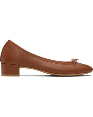 Repetto Tan Camille Rubber-Sole Heels - Black