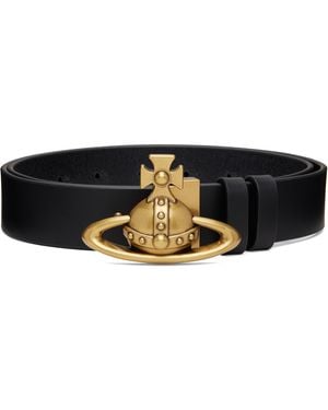 Vivienne Westwood Orb Buckle Belt - Black
