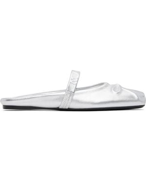 Marni Leather Little Bow Sabot Slippers - Black