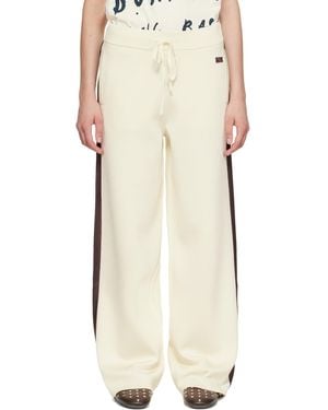 Wales Bonner Off- Tide Viscose Poly Knit Track Trousers - Natural