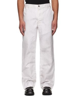 ALEXANDER DIGENOVA Off- Underground Vintage Trousers - White