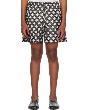LE17SEPTEMBRE Argyle Jacquard Shorts - Black