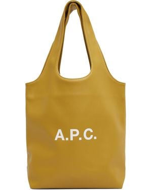 A.P.C. Khaki Ninon Small Tote - Metallic
