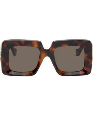 Loewe Beveled Square Maxi Anagram Sunglasses - Black
