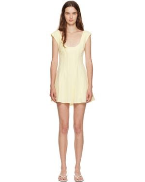 GUIZIO Robe Courte Leila Jaune - Noir