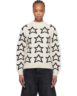 RE/DONE Mock Neck Star Jumper - Black