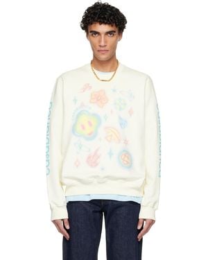 CASABLANCA Off- Airbrush Icons Sweatshirt - White
