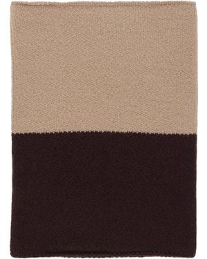 Homme Plissé Issey Miyake Winter Gear Colour Block Tube Scarf - Brown