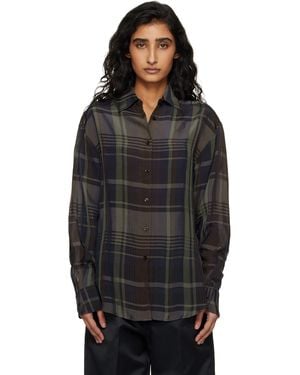 Frankie Shop Peri Sheer Fluid Shirt - Black