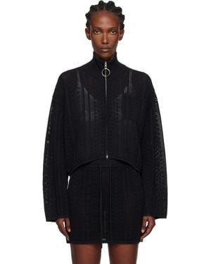 Holzweiler ブラック Tine クロシェ カーディガン