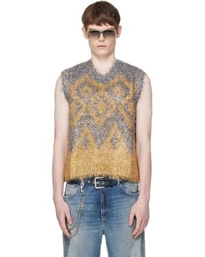 Acne Studios Metallic Knit Vest - Blue