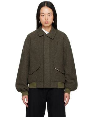 Hyein Seo Wool Bomber Jacket - Black