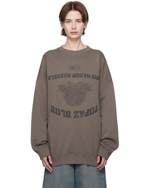 MM6 by Maison Martin Margiela ブラウン プリント スウェットシャツ