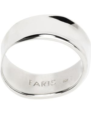 Faris Handcrafted Sterling Silver Band Ring - White