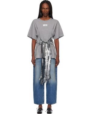 MM6 by Maison Margiela Cotton Gloves T-Shirt - Black