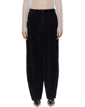 Cordera Corduroy Baggy Trousers - Black