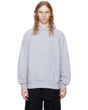 Engineered Garments Heavyweight Raglan Sleeve Hoodie - Grey