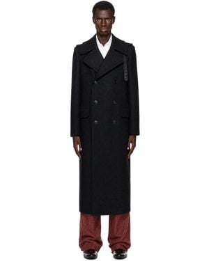Dries Van Noten Long Wool Coat - Black