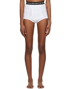 Versace Jeans Couture White Bonded Shorts - Black