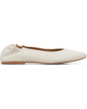 A.P.C. Smooth Leather Ballerina Flats - White
