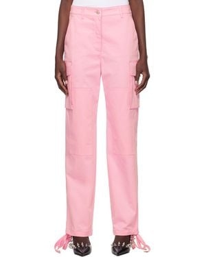 Moschino Flip Pocket Work Pants - Pink