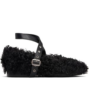 EPINGLER Strap Toe Ballerina Flats - Black