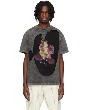 Kusikohc グレー＆ブラック レイヤード Tシャツ