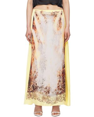 Y. Project Jupe longue jaune à images imprimées - Multicolore