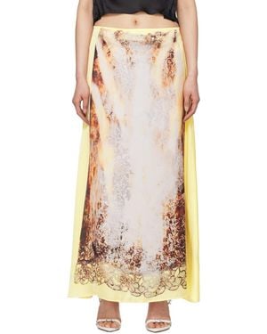 Y. Project Lace Print Maxi Skirt - Multicolour