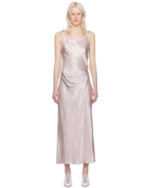 Acne Studios Purple Wrap Maxi Dress - Black