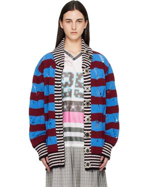 Chopova Lowena Cardigan Teddy Multicolore - Bleu