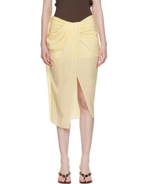 Jacquemus Plage 'The Paréo' Midi Skirt - Natural