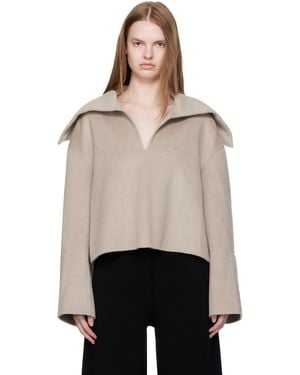 Nanushka Pull Maxe Gris - Noir