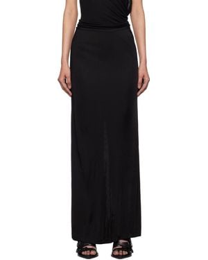 Helmut Lang スリット マキシスカート - ブラック