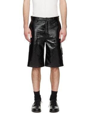 Courreges Hammer Vinyl Shorts - Black