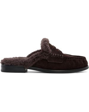 Rag & Bone Carter Mule Shearling Slip-On Loafers - Brown