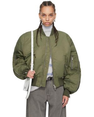 Acne Studios Khaki Zip Bomber Jacket - Green