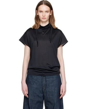 Lemaire Short Sleeve Foulard Top - Black