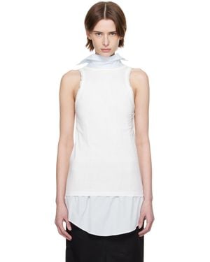 Maison Margiela ブルー＆ホワイト Back To Front チェック シャツ