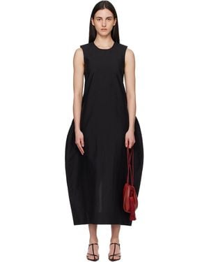 Rohe Hourglass Linen Silk Midi Dress - Black