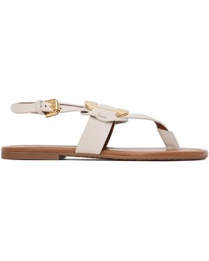 See By Chloé Off-white Chany Sandals - Black