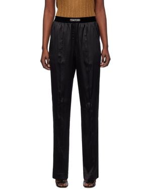 Tom Ford Black Pinched Seams Lounge Pants