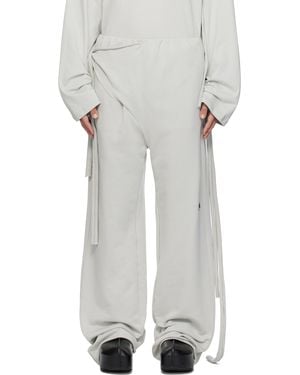 OTTOLINGER グレー Otto ラップ スウェットパンツ - ホワイト