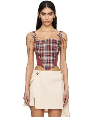 Vivienne Westwood バーガンディ Puppy コルセット トップス - マルチカラー