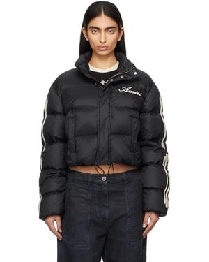 Amiri Bones Cropped Down Jacket - Black