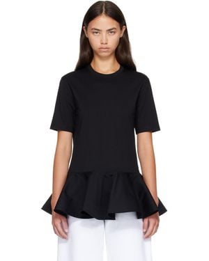 Alaïa Cotton Jersey Crinoline T-Shirt - Black