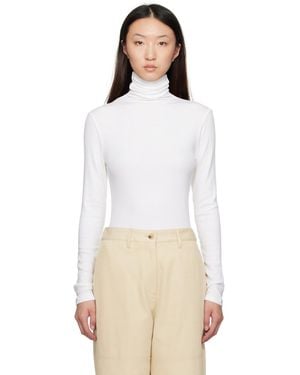 LE17SEPTEMBRE Col Roulé Asymétrique Blanc