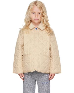 Burberry キッズ｜ベージュ キルティングジャケット - ナチュラル