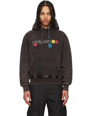 ANDERSSON BELL ブラック 'Love' Dyed フーディ